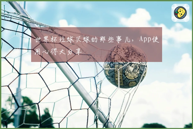 世界杯让球买球的那些事儿，App使用心得大分享